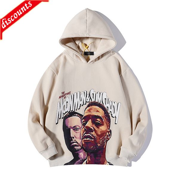

men's brand fashion trend sweater wholesale and women's figure illustration jacket, Black