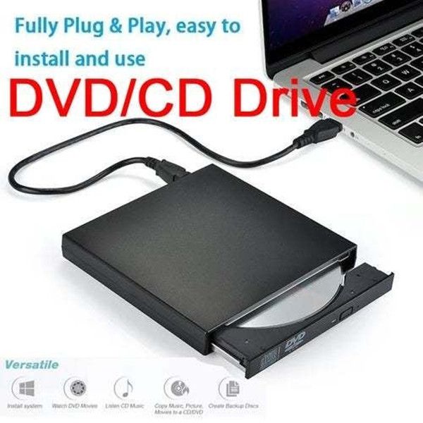 UPS ZHT внешний DVD ROM Оптический привод USB 2.0 CD / DVD-ROM CD-RW Player Burner Slim Portable Reader Priter