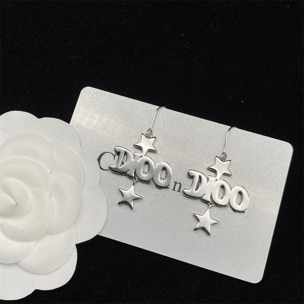 

20% off 2022 jewelry new letters star earrings women simple brass material, Golden