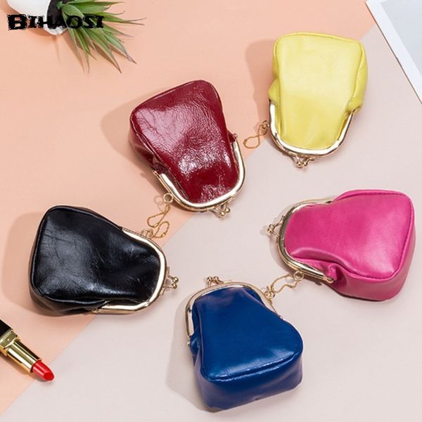 

leather coin change wallet mini real pickup bag portable cosmetic mouth red envelope earphone storage bag coin purse mini bags 220421