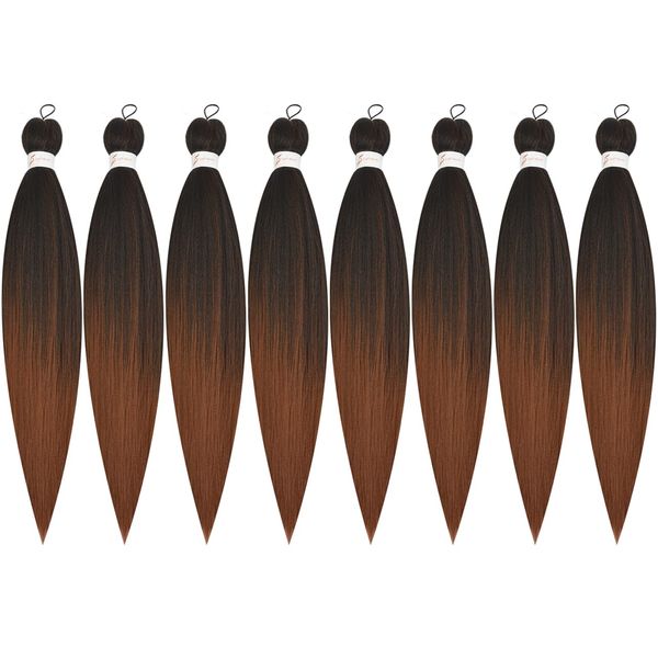 Vorgedehntes Flechthaar Professionelle einfache Häkelzöpfe 26 Zoll Heißwassereinstellung Weiche synthetische Haarverlängerung für Twist Senegalese Hair 90g/Stk