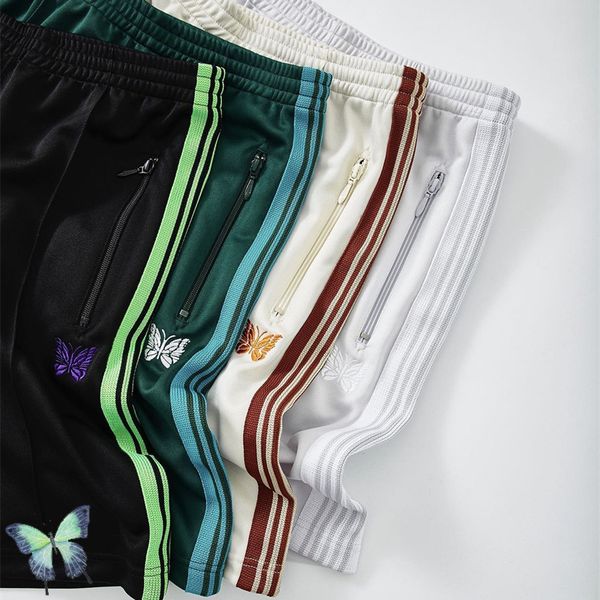 

embroidery striped casual sports shorts women men's plus size shorts