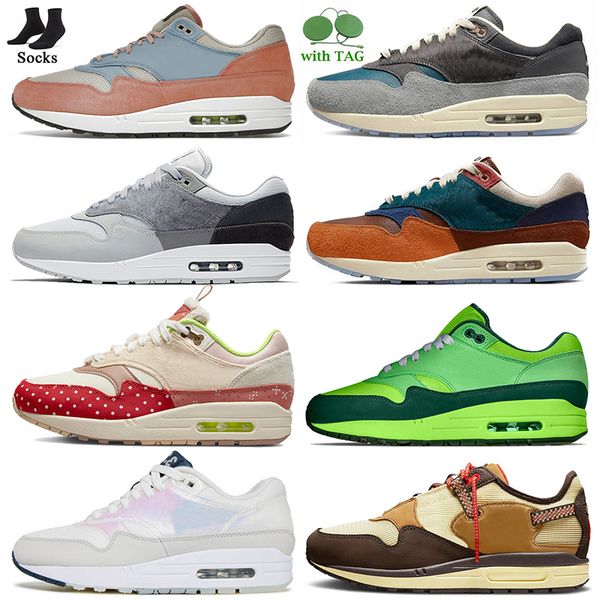 

wholesale patta 1 women mens running shoes cactus jack 87 cushion sneakers oregon ducks 1s kasina won ang grey orange light madder root prm, White;red