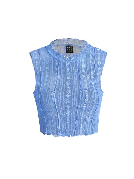 

seam detail lettuce trim lace tank without bra c1i2#, White