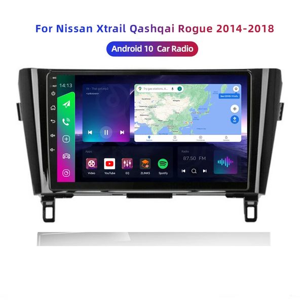 Android 10 Araba Video Otomatik Radyo GPS Navigation 2013-2016 için Multimedya Oyuncusu Nissan Qashqai