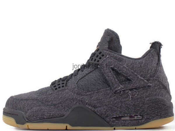 

shoes jumpman 4 black denim sneakers men women outdoor school date night leisure original portsmarket