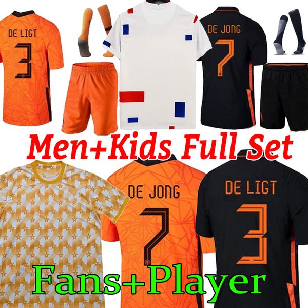 

memphis soccer jerseys de jong holland de ligt strootman van dijk jesrey fan+player version 2022 23 suit men + kids kit football shirt full, Black;yellow
