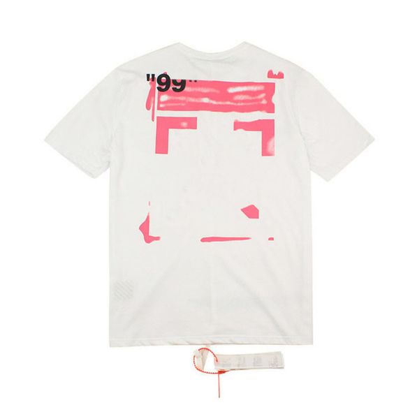 

fashion mens classic brand t shirts loose offs cotton men women t-shirt designers short sleeve letter oil paint tees black white shirt eur, White;black