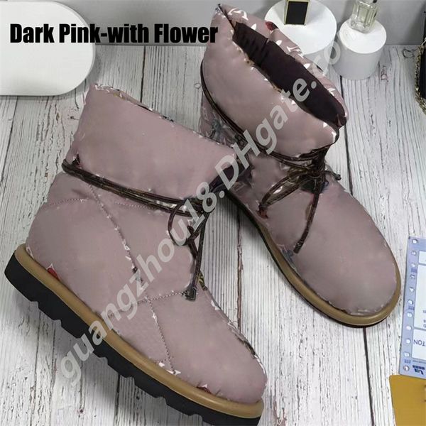

fashion lace up winter warm women's boots with flower letters for women designer boots eu 35-41, Black