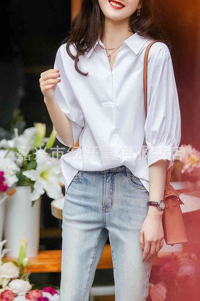 

women's polos modal shirt women's summer, White