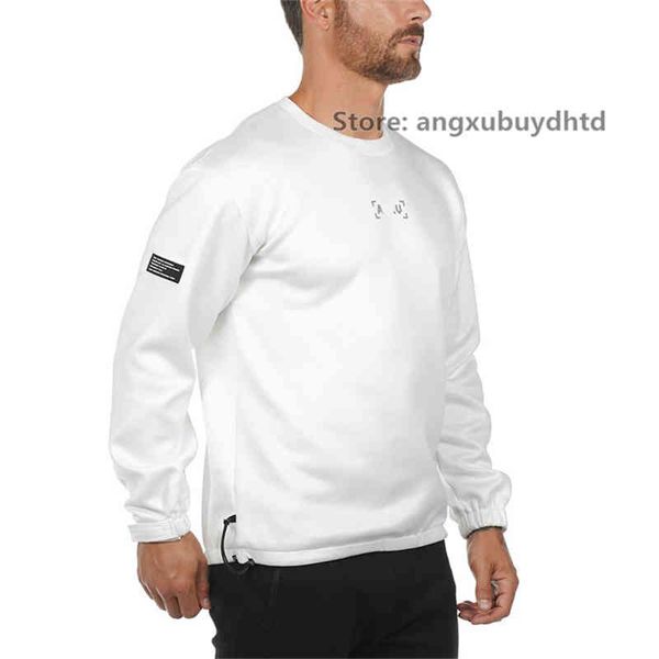 

2022 luxury pop brand arsv hoodie spring new long sleeve sweater men's solid loose round neck drawstring casual pullover letter print c, Black