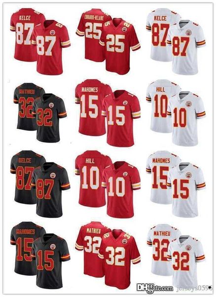 

football jerseys kansas''city''chiefs''15 patrick mahomes 87 travis kelce red, Black;red