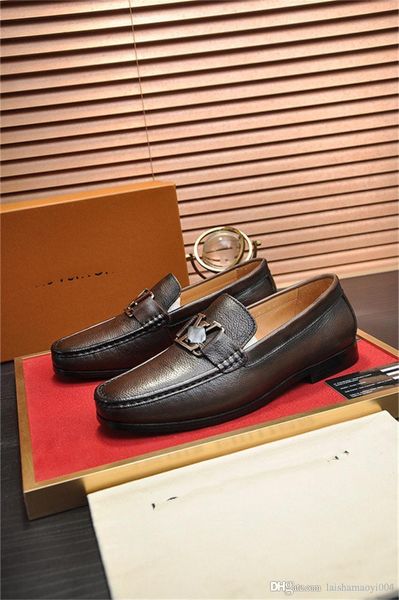 A3 Men Loafers Luxury Brands Shoes Slip On Locted Toe Party Wedding Shoes Fashion Man Loafer Black Green Wine Red Size 6,5-11