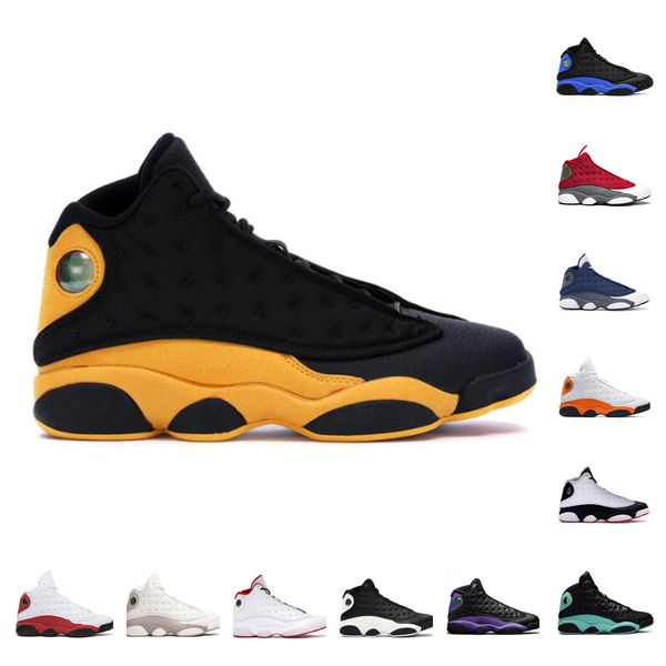 

shoes jumpman 13 men women casual 13s high gym red flint grey starfish white lucky green mens sneakers reverse he got game bred playground, Black