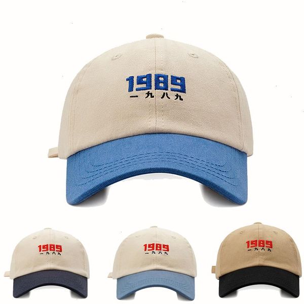 

1989 embroidery womens baseball cap for female kpop girl hat mens cotton snapback sun bqm187, Blue;gray