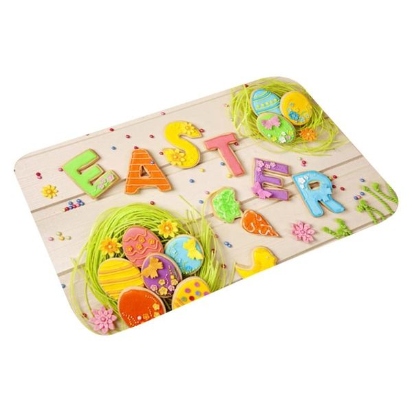 Tapis Oeufs de Pâques Fleur Mignon Paillassons Animal Décoration Tapis de Sol Intérieur Extérieur Entrée Salle de Bains Paillassons Non XCarpets TapisTapis