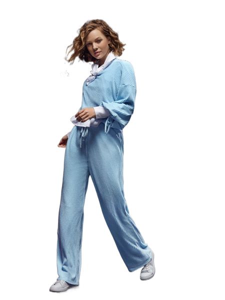 

x circe waffle knit drawstring waist pants b8ua#, Black;white