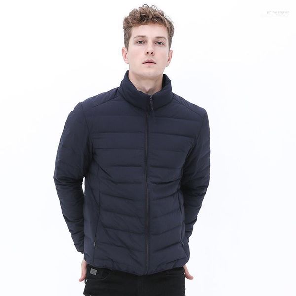 Herren Daunenparkas Mann Stehkragen Pufferjacke Weiche wasserdichte Stoffjacken Nahtlose Winter Herbst Warme Oberbekleidung Mantel1 Phin22