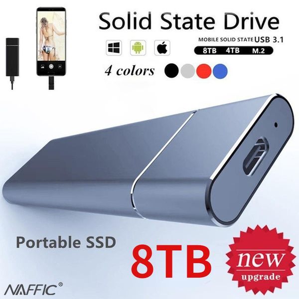 Bellek Kartı Okuyucuları Marka Mini 8TB 4TB 2TB SSD Yüksek Hızlı Disk Harici M.2 Katı Hal Kütle Depolama USB 3.1 Tip-C Arayüz