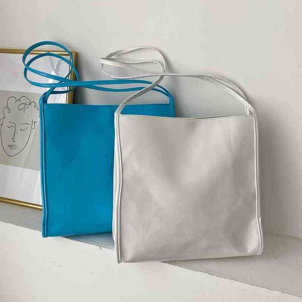 

fashion women patent bag pu leather solid color shoulder shopper bags casual square large capacity hasp tote for women's handbag g22051