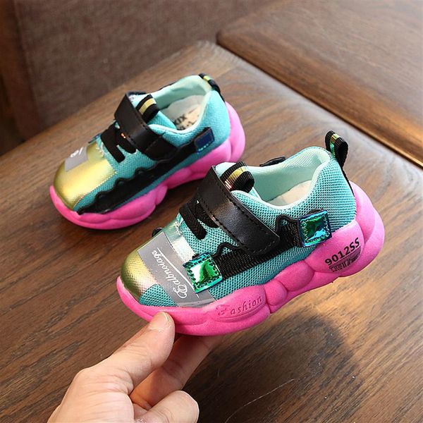 

2020 new arrival boys girls sneakers sport shoes light female male shoes children run shoes kids breathable toddler sneakers246d, Black;red