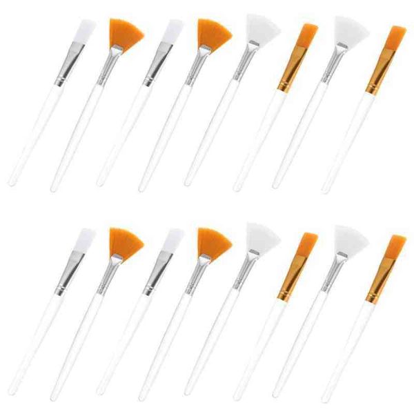 

16pcs fan makeup brushes cosmetic tools portable facial flat mask tool 0308