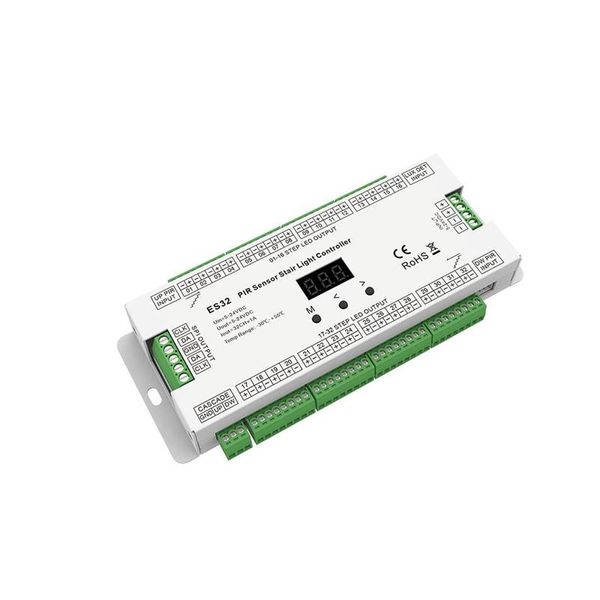 Controladores RGB Sensor Switch PIR Stair Light LED Controller ES32 Corpo humano Infravermelho Indutivo SPI Lâmpada Controlrgb