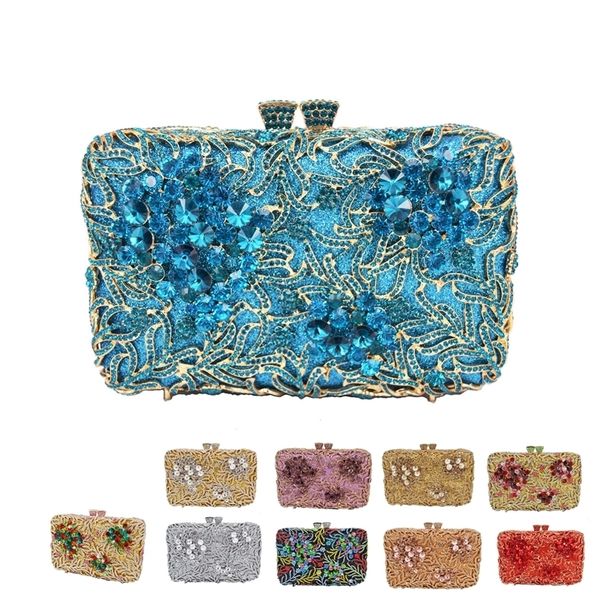 

10 color luxury fashion crystal diamond colorful party women wedding clutch evening bag female pochette day clutches sc581 220616