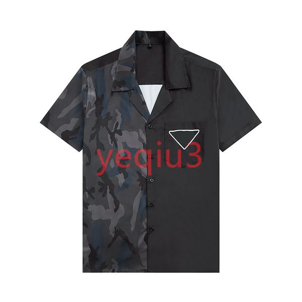 

men's casual short sleeve beach style stitching colorful classic business t-shirt button lapel slim fit quality shirts summer vacation, White;black