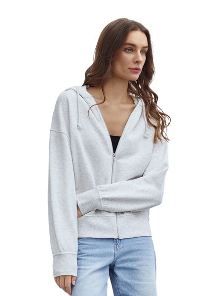 

motf eco recycled polyester cotton zip-up hoodie k3bb#, Black