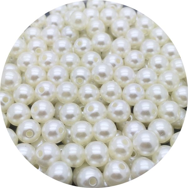 3-8mm redondo ABS Forma de plástico Imitação Pérolas Beads White Beads Handmade DIY Pulseira Jóias Acessórios Fazendo Atacado 150 PCS / Set