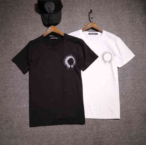 

ch classic fashion t shirts print cro tees designer big shadow horseshoe t-shirt men's short sleeve women's sanskrit cross sweatsh, White;black