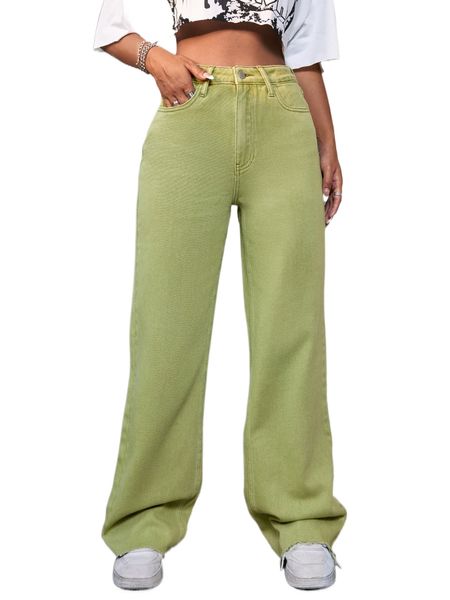 

washed wide leg jeans g5ah#, Blue