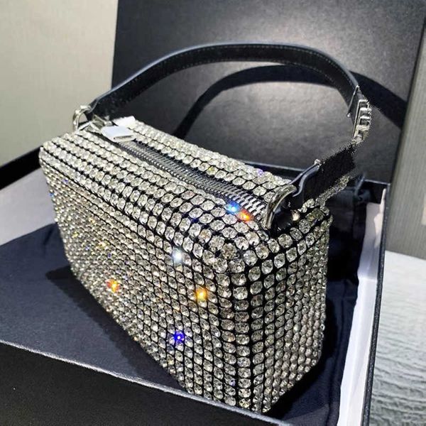 Tasarımcı Bagsluxury Bag kadın elmas hobobag çanta tote omuz çapraz gövde parlak rhinestone çanta çantası bayanlar debriyaj