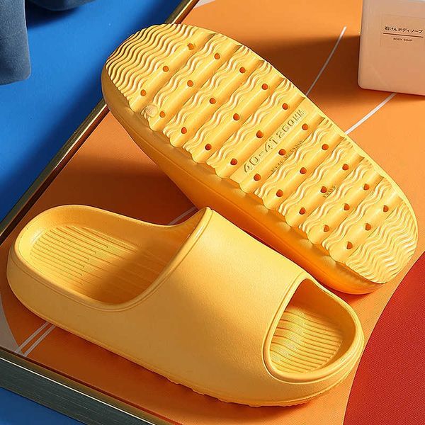

women slippers summer fashion beach high heels 4.5cm thick soft sole slide sandals ladies men indoor bathroom anti-sli shoes, Black