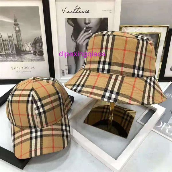 

caps burbrery british fashion plaid baseball korean version versatile casual big cornice female b family travel sunscreen hat, Blue;gray