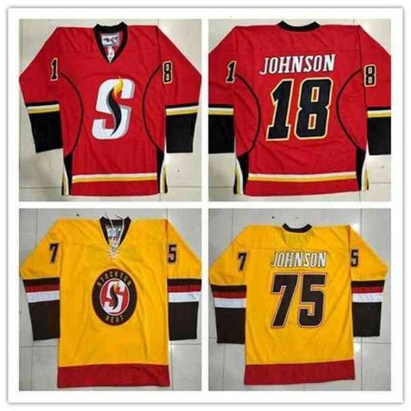 MATH 2020 Stockton Hóquei Hóquei Jersey Hockey Jersey Bordado Personalizar Qualquer Número e Nome Jerseys
