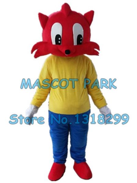 

mascot doll costume red cat mascot costume custom cartoon character cosply size carnival costume 3161, Red;yellow