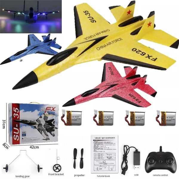 Su35 Pro Large Battery Plane Avion RC Modelo Gliders com controle remoto drone rtf uav infantil boi planeio de presente brinquedo 220628