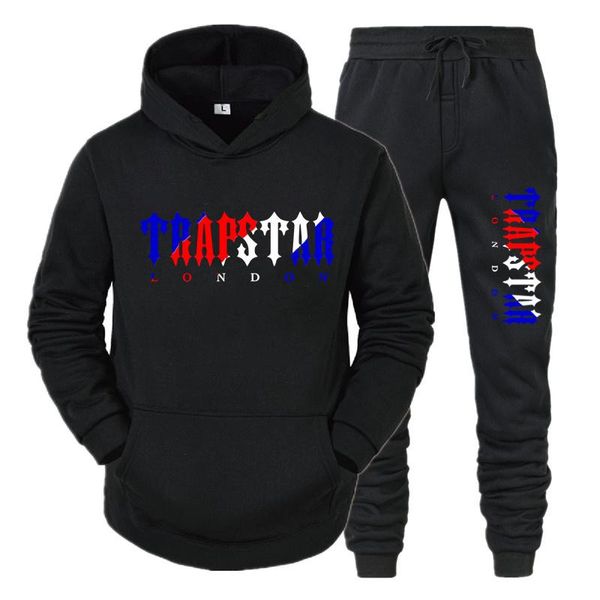 

men's tracksuits limited trapstar london brand men's women's hoodie set summer retro fashion letters harajuku long sleeve pan, Gray