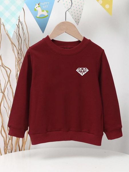 

toddler boys geo print sweatshirt she, Black