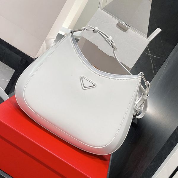 

2022 new women classic shoulder bag patent leather underarm bags multiple colors p letter cowhide handbag purse small tote p purse lady wall