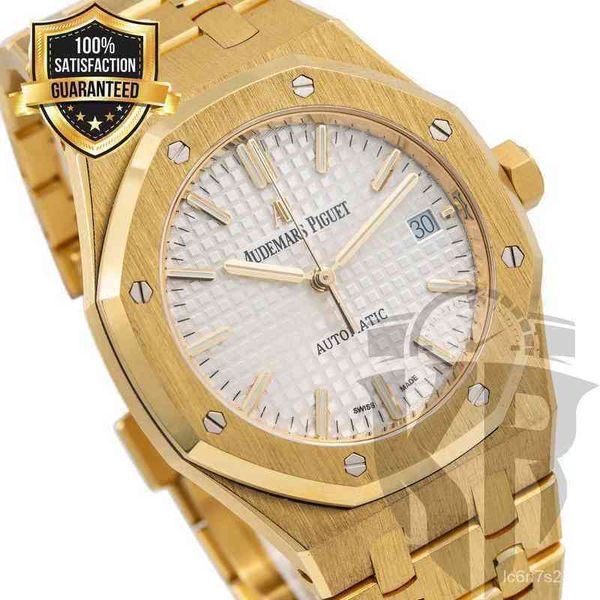 

luxury mens mechanical watch royal automatic gold white dial for men by k&r shop nme3 swiss es brand wristwatch, Slivery;brown