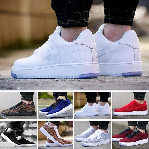 

2022 designer forcs men women low running shoes cut one 1 all white black forcd 1s classic af fly trainers high knit sneaker sg01202u, Black;brown