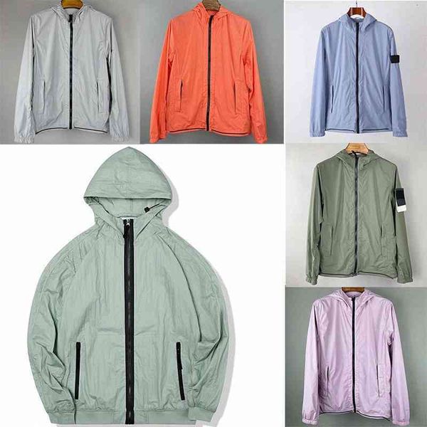

autumn stone man men women island jackets konng gonng running sun sports embroidery proof coat hoody thin designer jacket, Black;brown