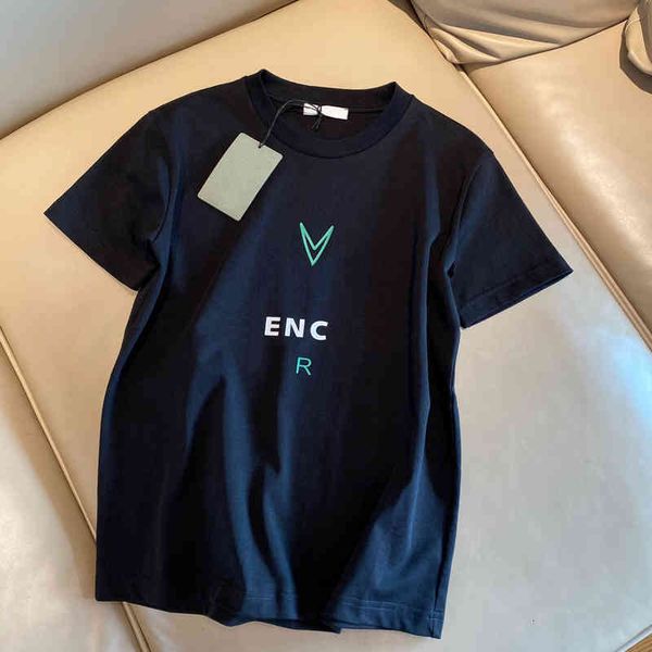 

women's t-shirt spring family men's and women's same short sleeve letter printing casual simple round neck t-shirt, White