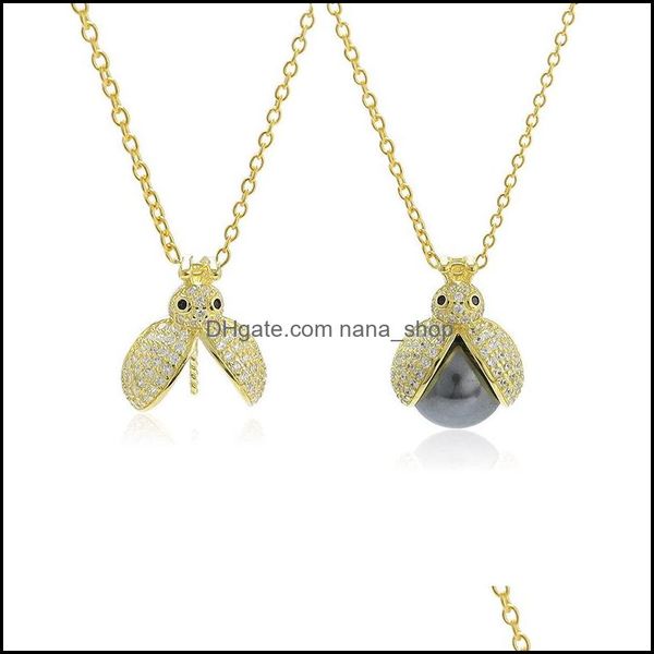 

pendant necklaces pendants jewelry s925 sterling sier female korean fashion insect diamond necklace women clavicle chain drop delivery 202, Silver