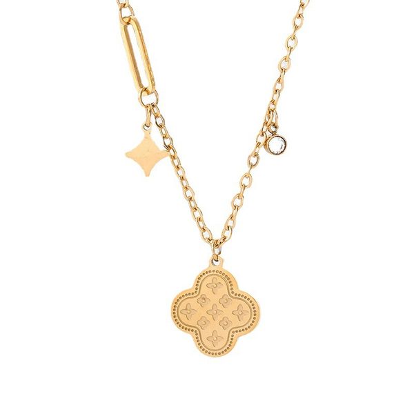 

luxury design 4 leaf clover pendant necklace jewelry for ladies gift, Silver