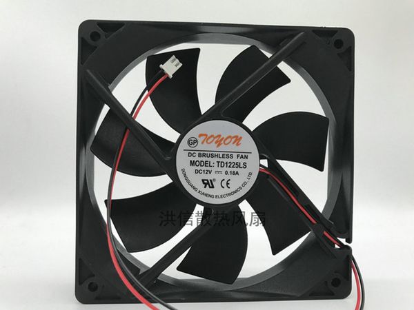 Freight Free Original Tonon Fan TD1225LS 12025 12V 0.18A 12 cm Chassis Ultra Silent Power Fan