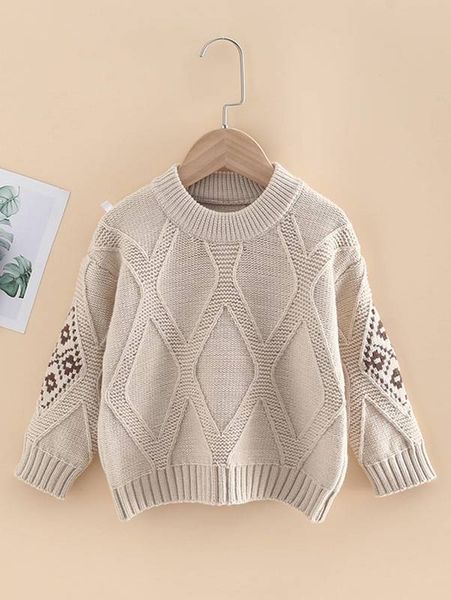 

toddler boys geo pattern argyle textured sweater she01, Blue